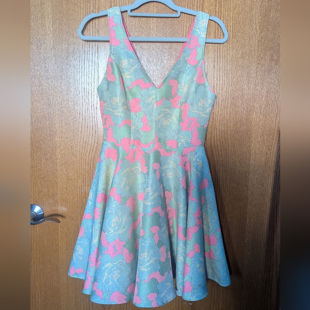 Dolce Vita Pink and Green Floral Dress